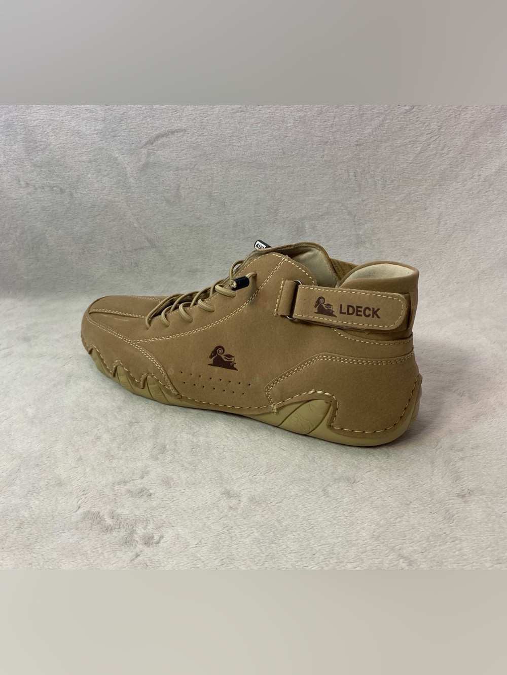 L Deck Outdoor Hiking Chukka Boot Beige Suede Lace Up Shoe Size 40 M7-7.5 W9-9.5